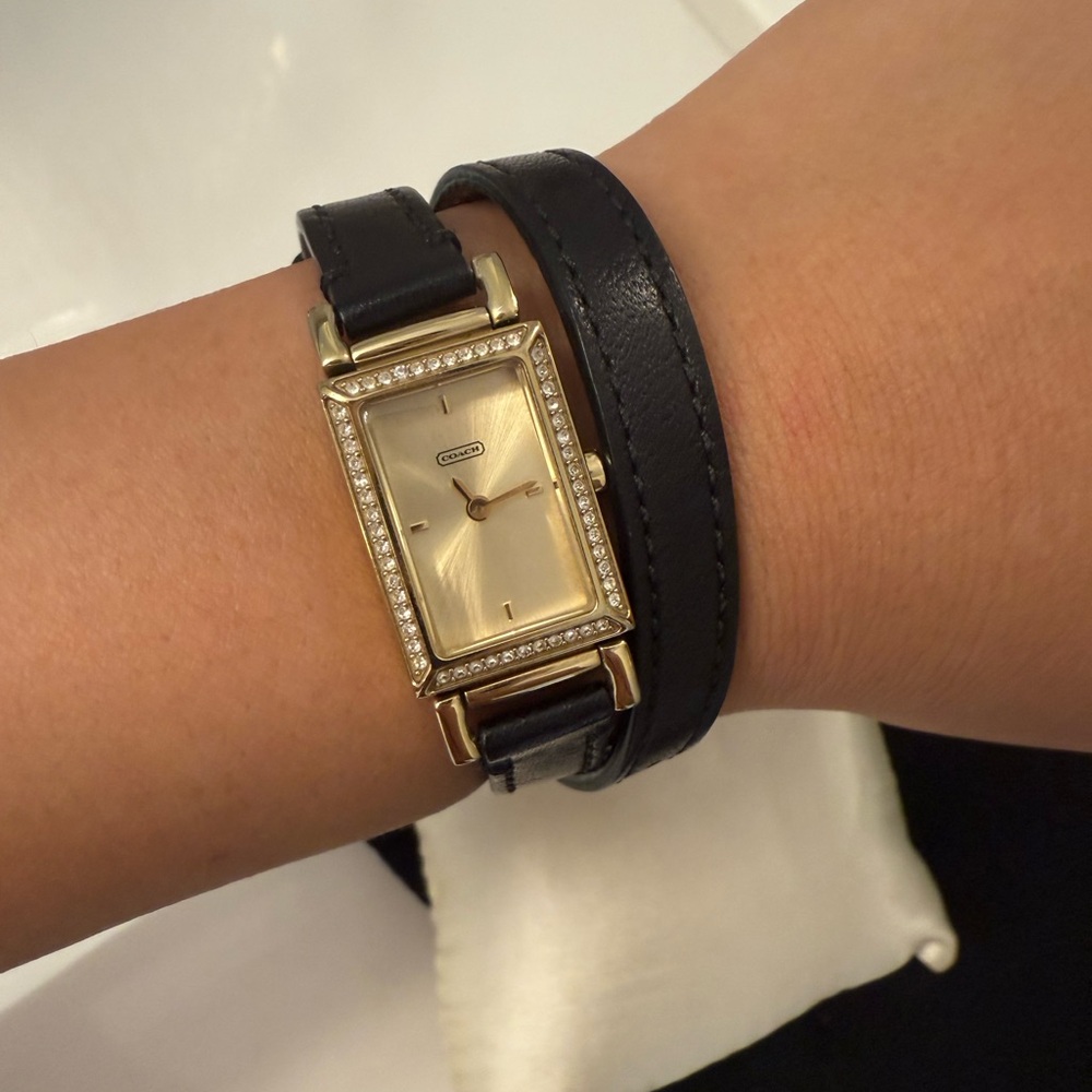 Coach Gold and Black Women's Watch - Picture 2 of 4